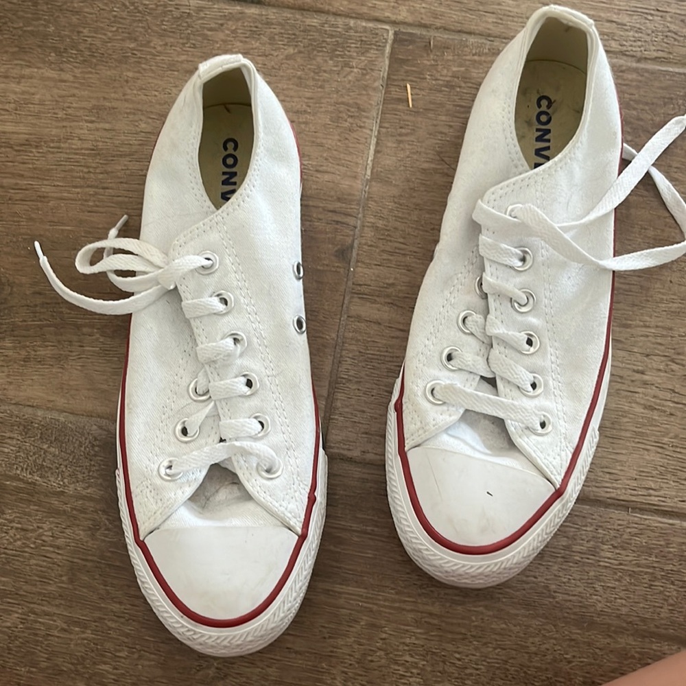 White low rise converse